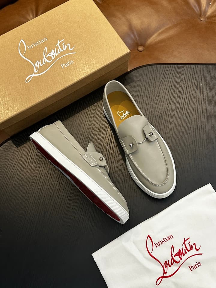 Christian Louboutin Men's Casual Sneakers in Light Grey