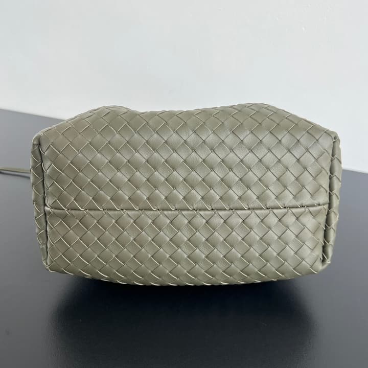 Bottega Veneta Pinacoteca Small Tote Handbag – 2025SS in Burgundy With Light Blue Lining A