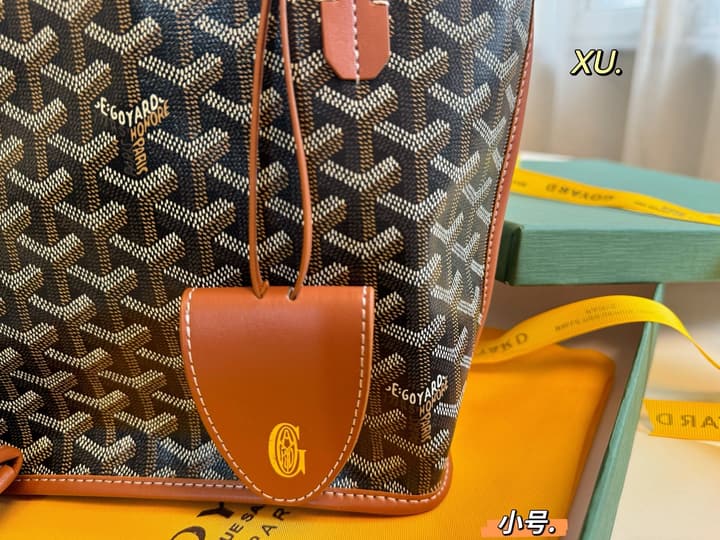 Goyard New Small Mother-Child Tote Bag in Classic Black And Tan