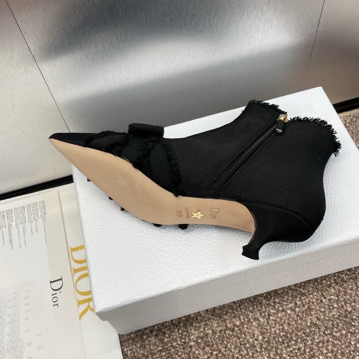 Dior J'Adior Adiorble Tassel Ankle Boots – 2024 Fall/Winter Collection in Black High Heel