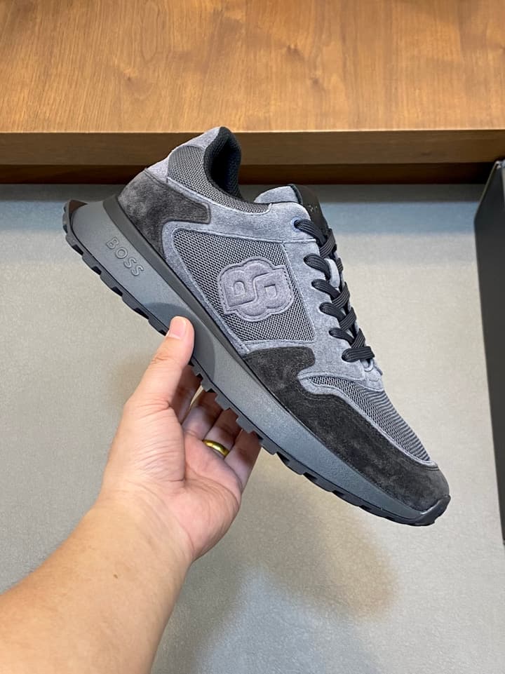 Boss Menswear Suede and Mesh Sneakers