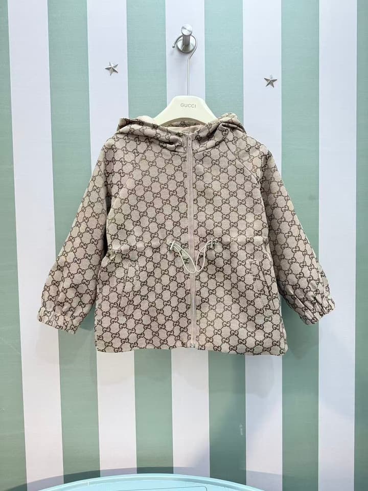 Gucci Children's Trench Coat – Kids Collection – 2025SS in Beige Monogram