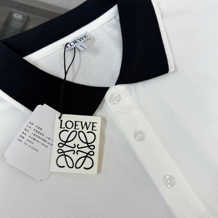 Loewe Business Casual Short-Sleeved Polo Shirt – 2026SS in Black