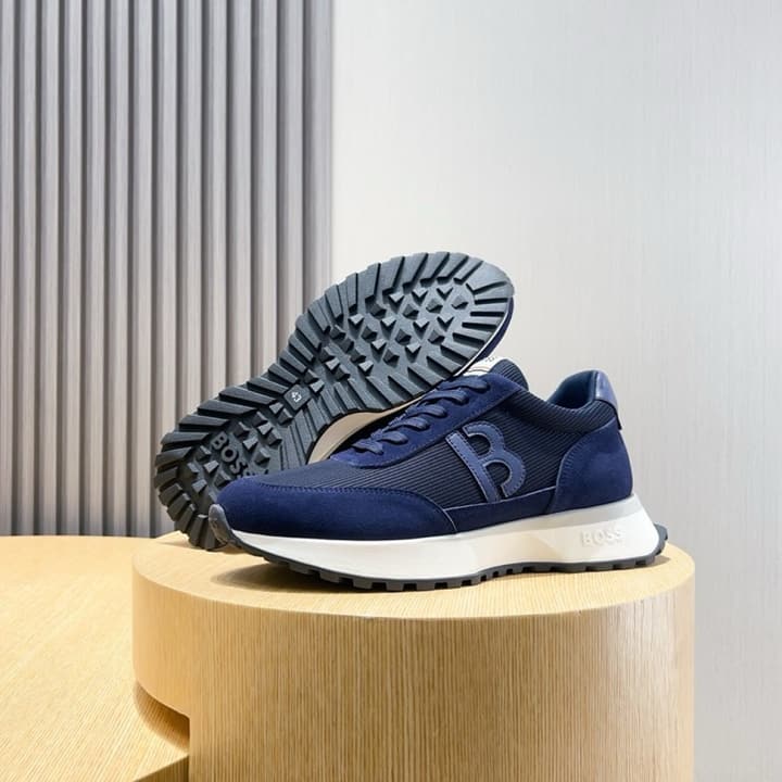 Boss Men's Lightweight Sneakers – New Collection in Black