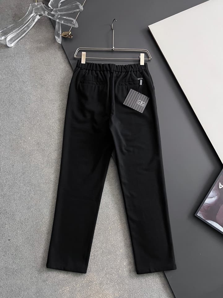 Zegna 2025 Cashmere Blend Casual Trousers in Classic Black