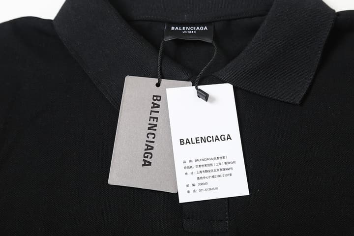 Balenciaga Double B Embroidered Polo Shirt – 26SS in Black