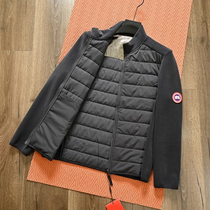 Canada Goose Spliced Stand-Collar Cashmere Jacket – 25FW in Dark Grey