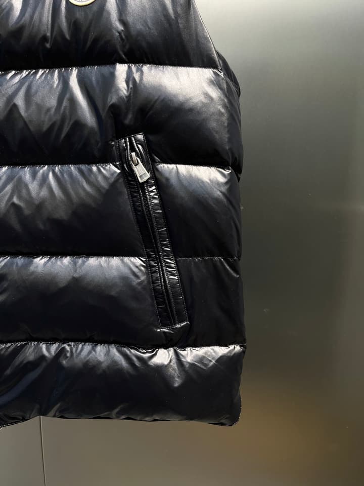 Moncler Unisex Down Vest in Gold