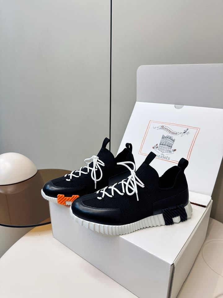 Hermes H Classic Couple Sneakers in Black