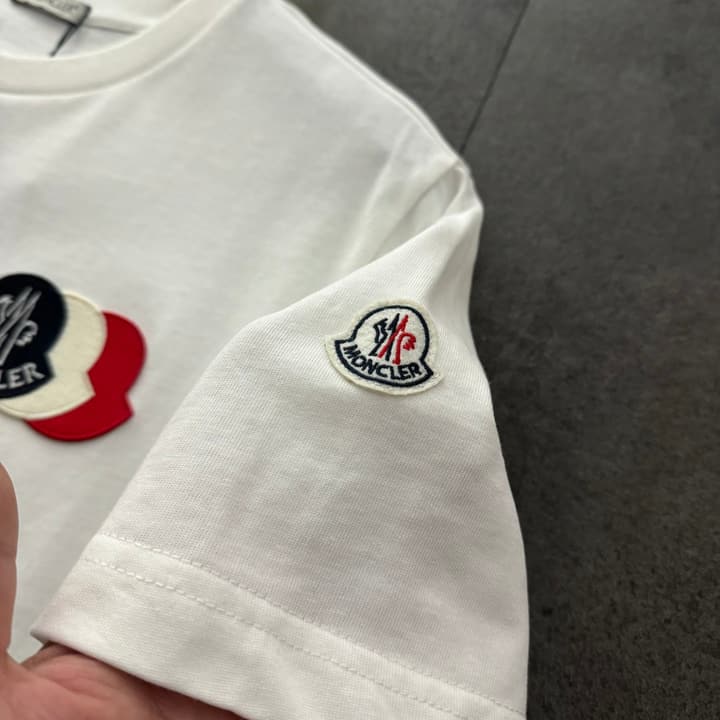 Moncler Triple Logo Short-Sleeve T-Shirt – 2026SS in Navy Blue