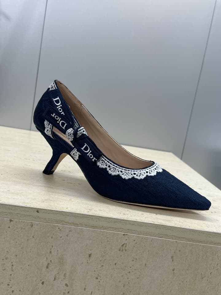 Dior J'Adior Dentelle Jelly Bow Pumps – 2026 Early Spring Collection in Black 6.5cm Heel