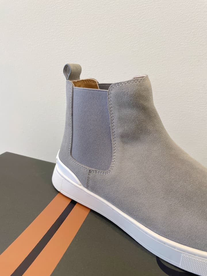 Zegna COUTURE Triple Stitch Leather Sneakers in Black Suede With Dark Sole