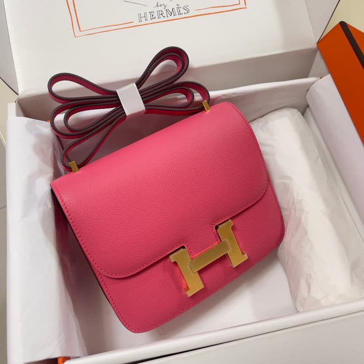 Hermès Constance Bag in Pink With Gold Hardware