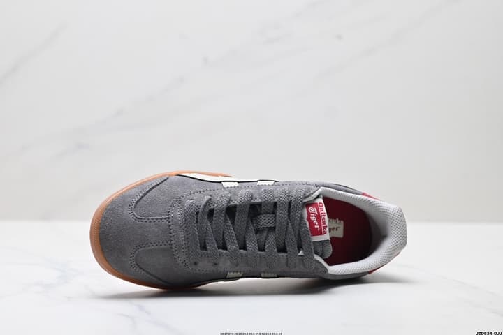 Asics Onitsuka Tiger Tokuten Retro Low-Top Sneakers in Cream Upper With Black Stripes And Black Sole