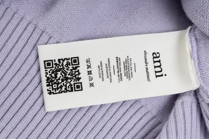 AMI Paris Classic Jacquard Heart Crewneck Sweater – 2025SS in Dusty Rose Pink