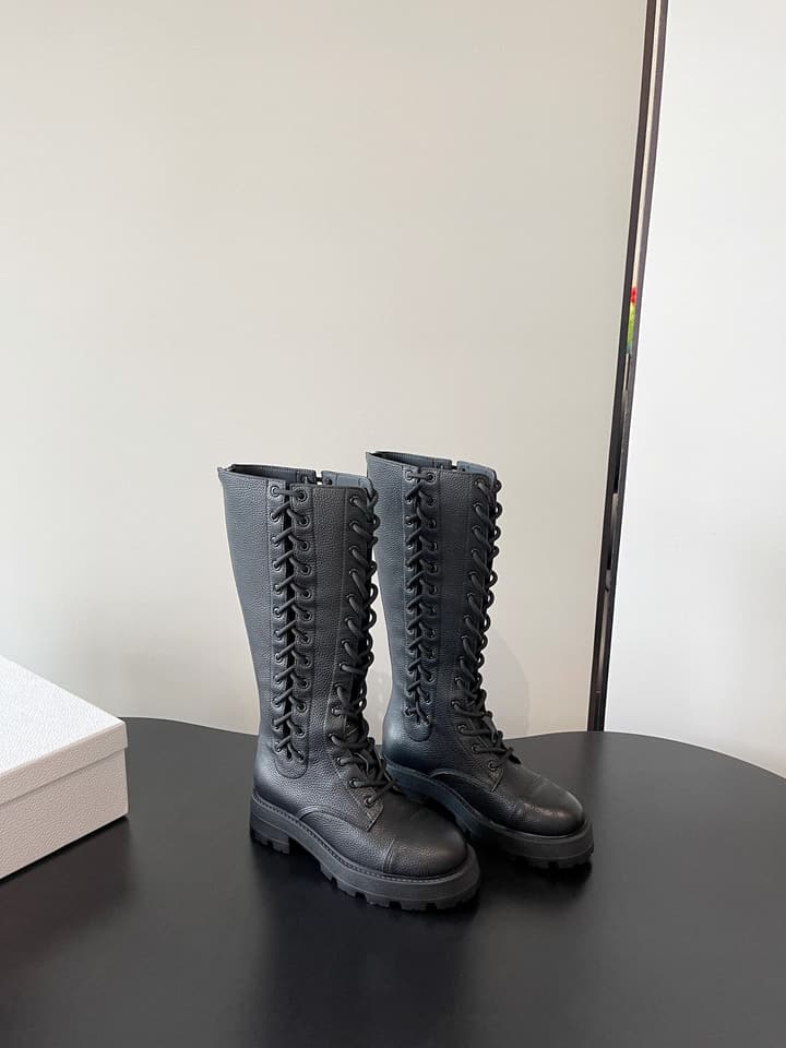 Dior D-Road Lace-Up Combat Boots