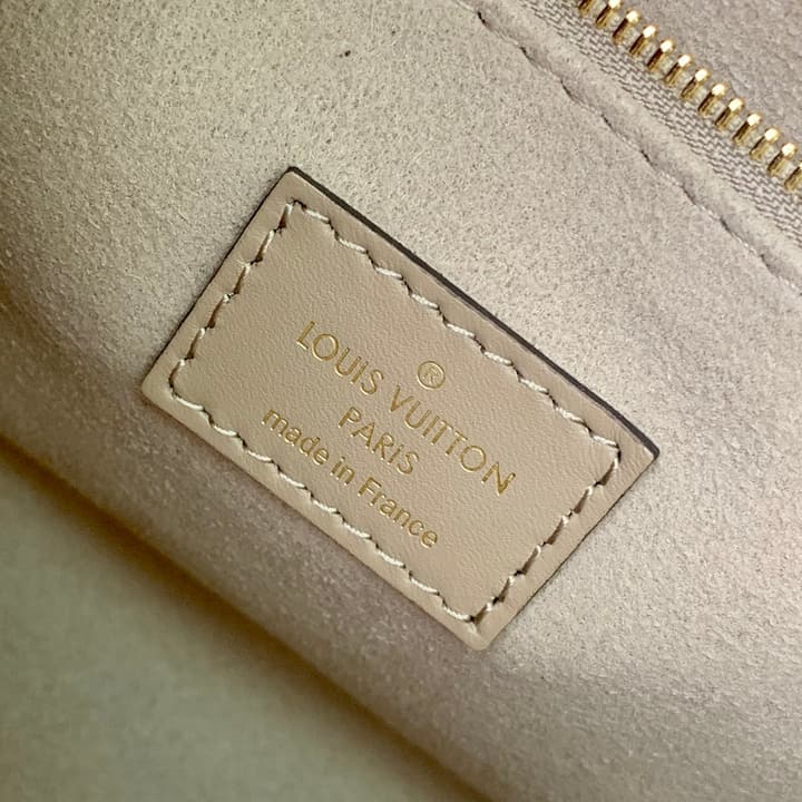 Louis Vuitton Onthego Small Tote Bag in Light Taupe Monogram Empreinte