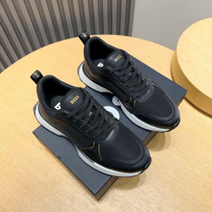 Boss Men's Luxury Sport Sneakers in Black