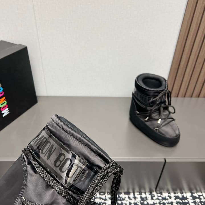 Moon Boot 2024 Autumn/Winter Platform Snow Ankle Boots – 2024FW in All Black