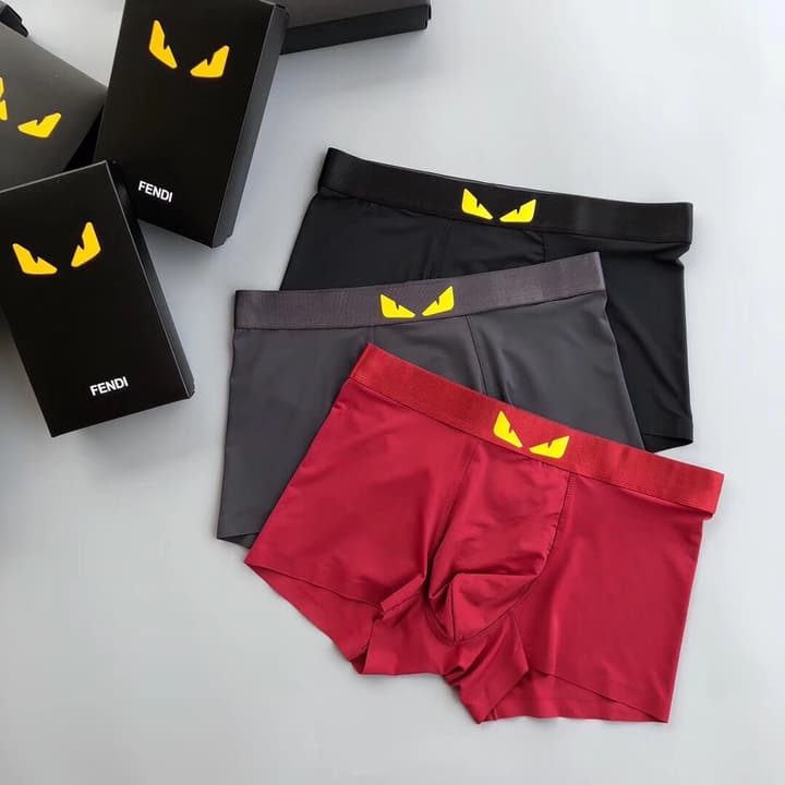 Fendi Monster Eyes Ice Silk Underwear Set