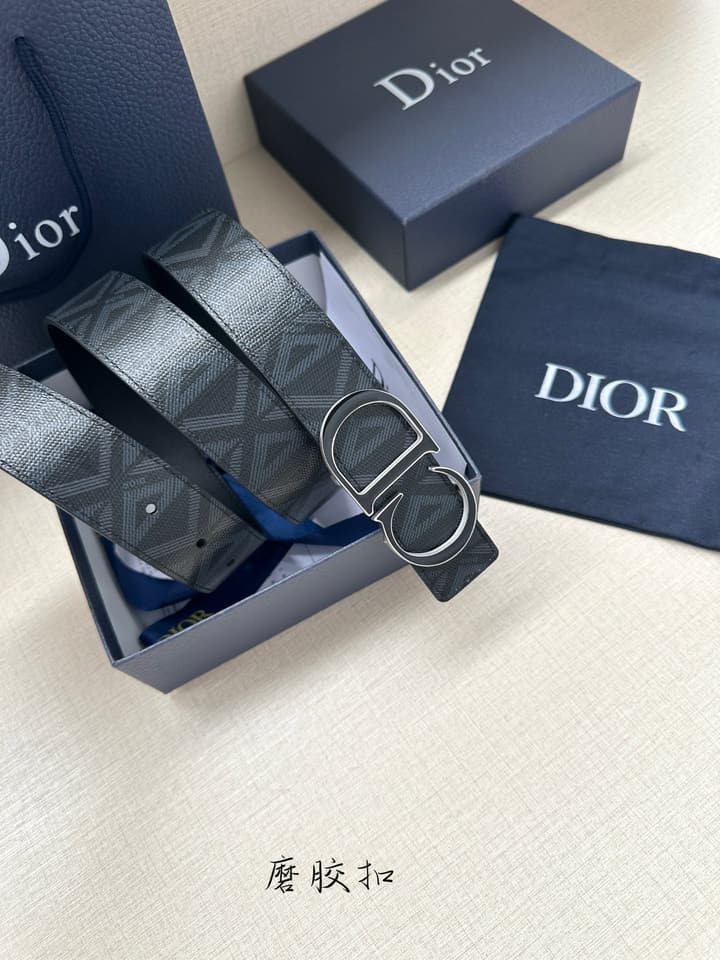 Dior CD Diamond Reversible Belt