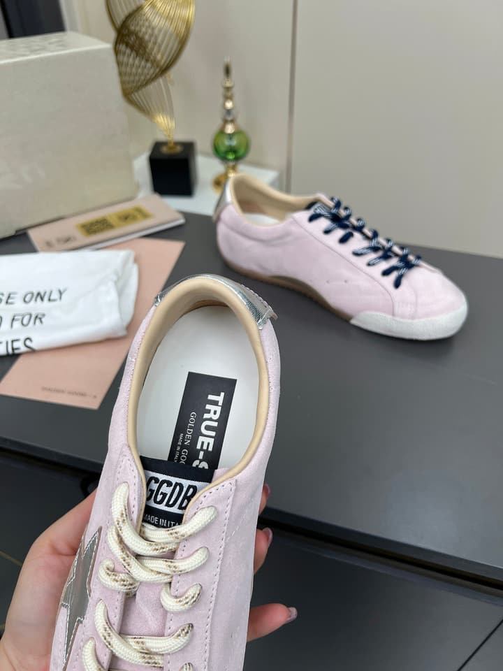 Golden Goose GGDB Star Distressed Sneakers in Black Suede