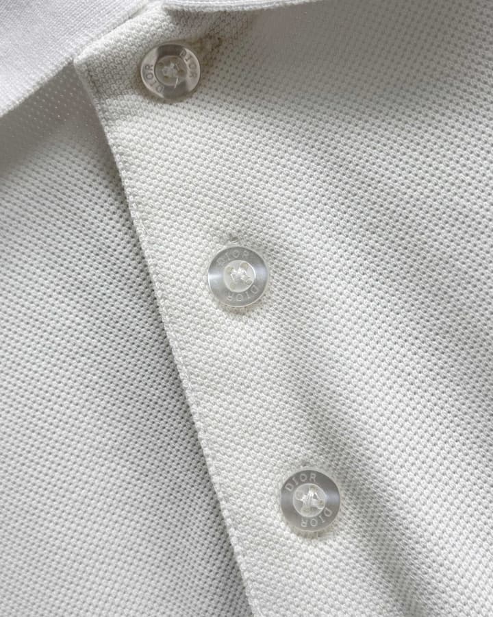 Dior Embroidered Letter Polo Shirt in Black