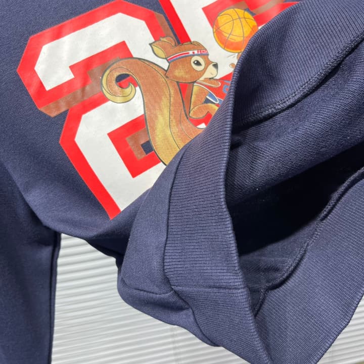 Fendi F Basketball Squirrel Graphic Sweatshirt – Kids Collection in Navy Blue With Squirrel Graphic