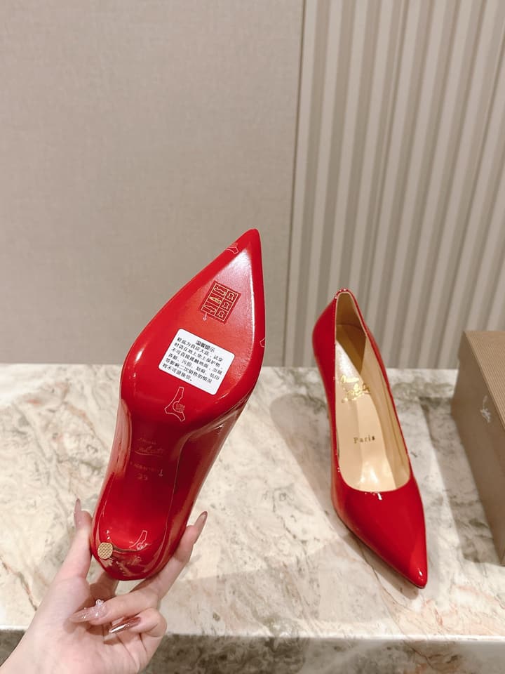 Christian Louboutin Platform Heeled Sandals – 2025 SS Show Model in Black Suede