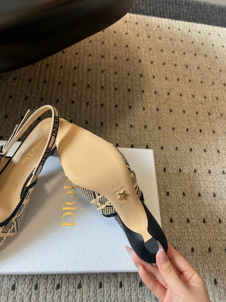 Dior Classic Multi-Color Embroidered Pumps in Black Silver Sparkle