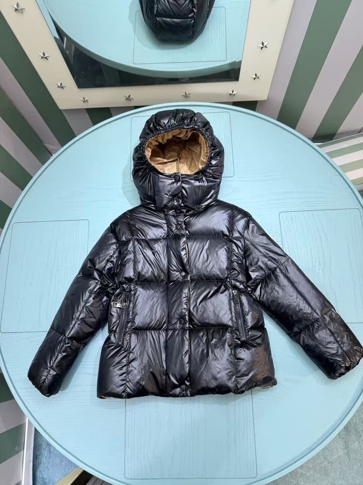 Moncler Children's Puffer Jacket – Kids Collection – 2025FW in Glossy Black
