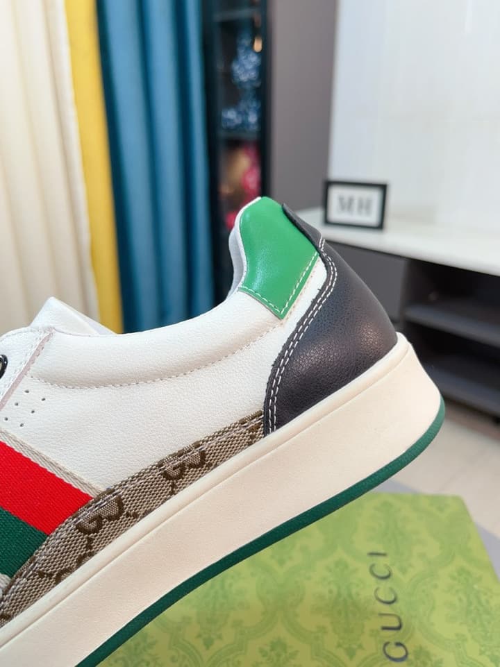 Gucci New Season Casual Fashion Sneakers in Black With Web Stripe