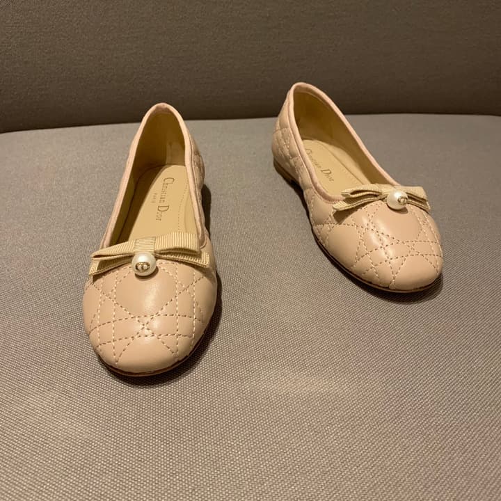 Dior Cannage Quilted Leather Ballerina Flats in Black Quilted Leather