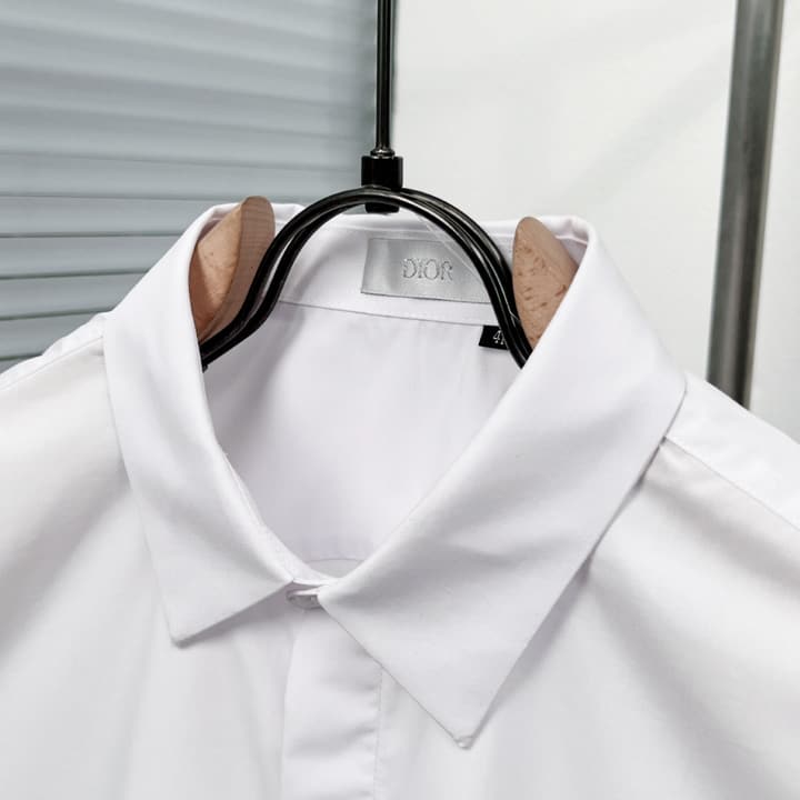 Dior Classic CD Metal Placket Shirt in Bright White