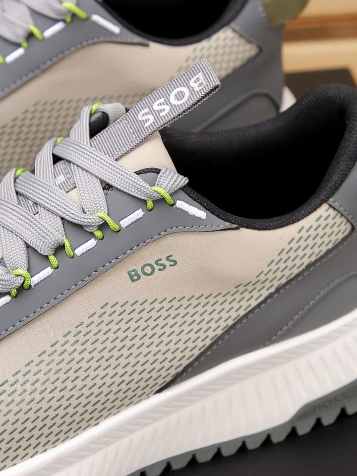 Boss New Men's Athletic Sneakers in Monochromatic Black