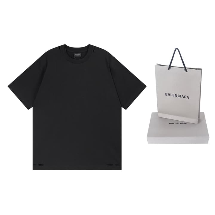 Balenciaga Paris Art Print Distressed T-Shirt – 25SS in Black