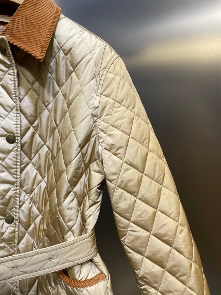 Burberry Classic Quilted Jacket in Beige