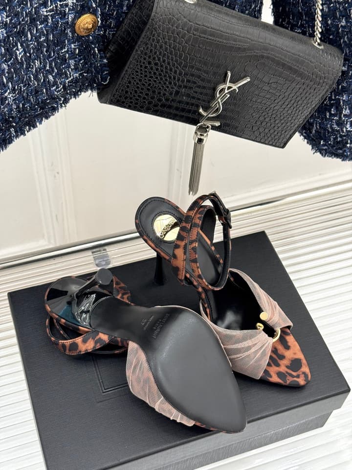 Saint Laurent High-Heel Sandals – 25SS in Black Suede