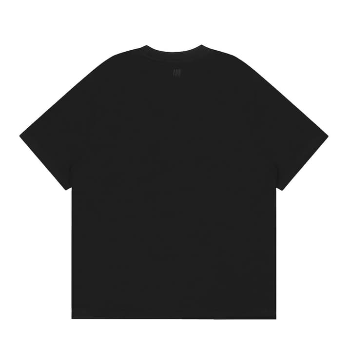 AMI Paris Classic Large Logo Embroidered Heart T-Shirt – 2025SS in Black With White Logo
