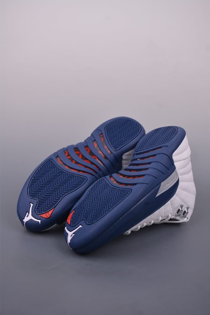 Air Jordan AJ12 White/Blue Basketball Shoes