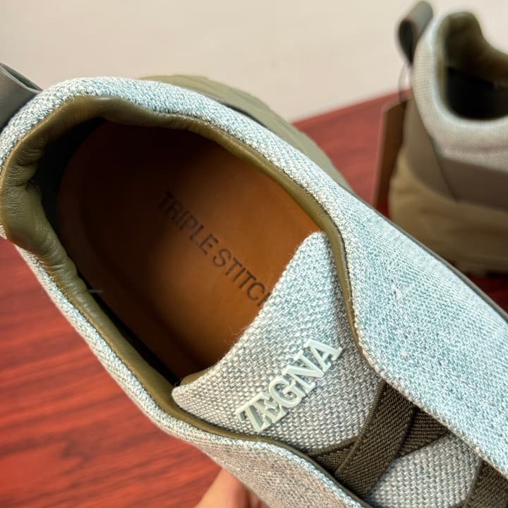 Zegna Triple Stitch Monte Canvas Sneakers