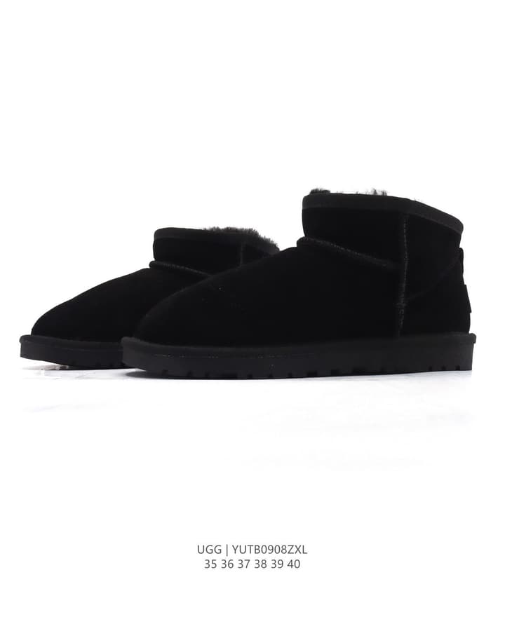 UGG Mid-Tube Plush Snow Boots – Autumn/Winter Collection in Black