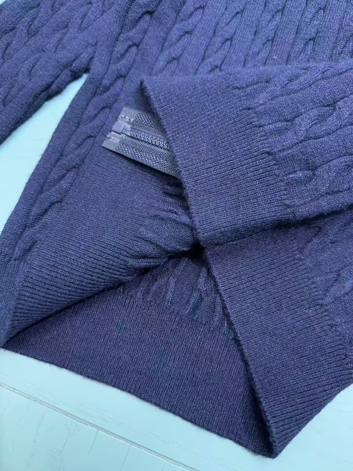 Ralph Lauren Classic Knit Cardigan – Kids Collection – 2025SS in Navy Blue Knit Cardigan