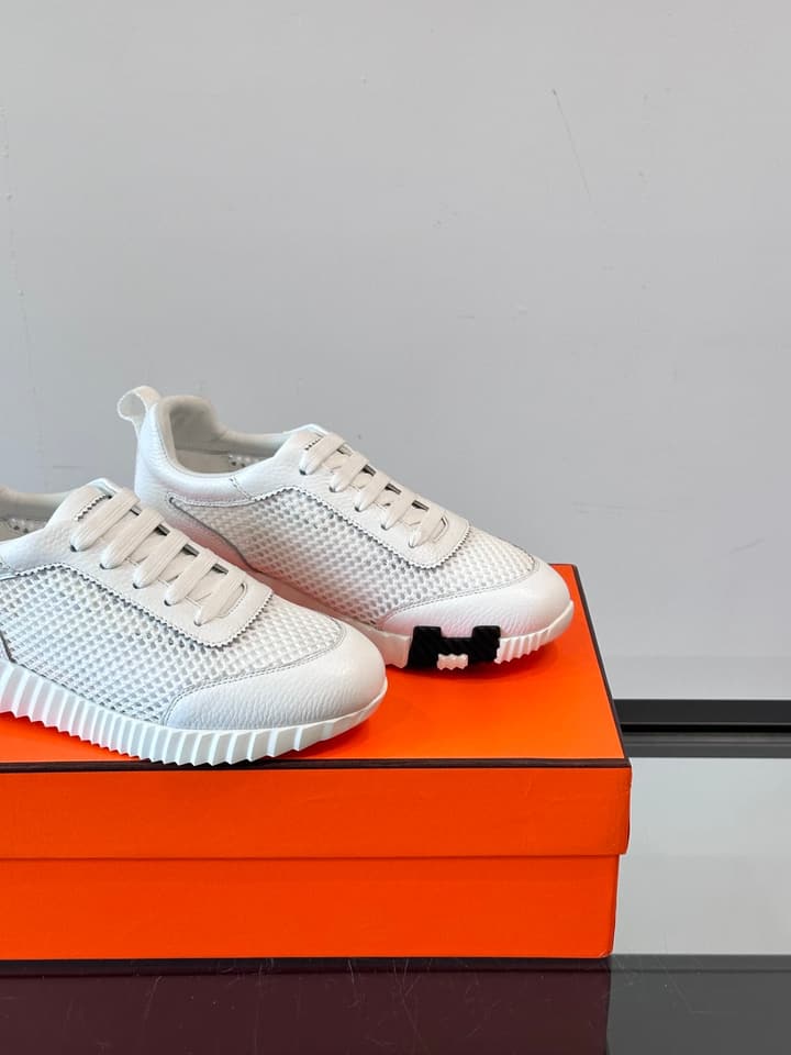 Hermès Bouncing Sneakers in White