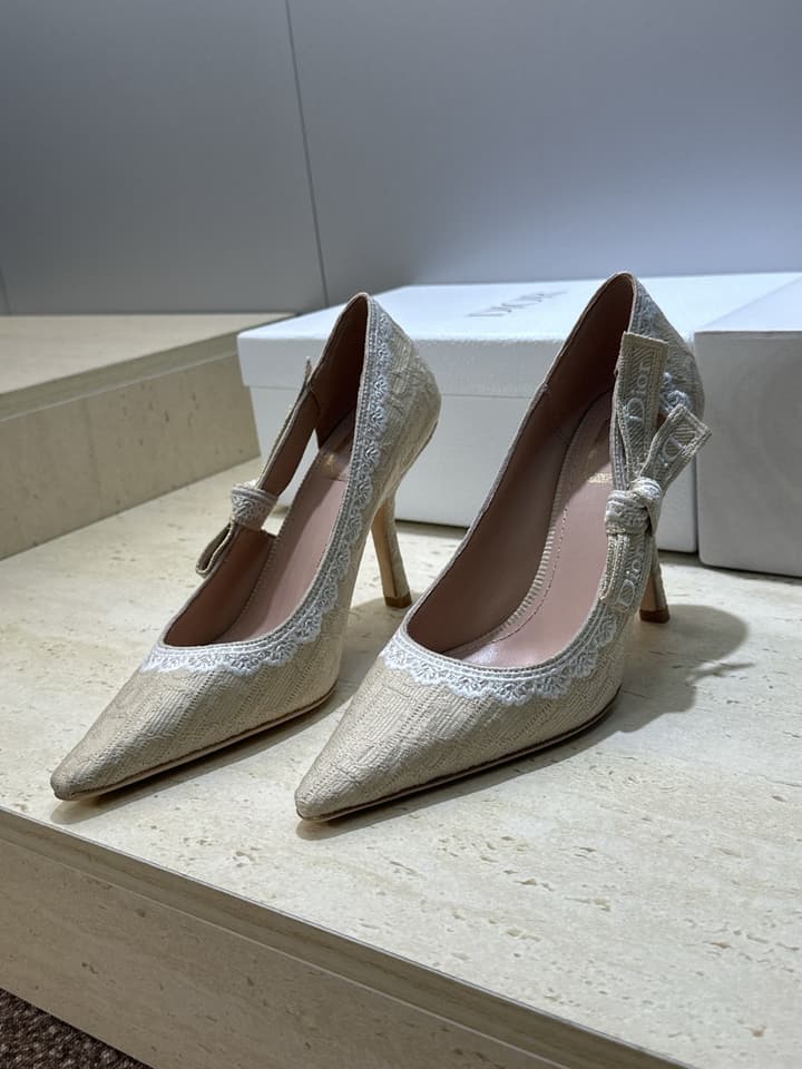 Dior J'Adior Dentelle Jelly Bow Pumps – 2026 Early Spring Collection in Black 6.5cm Heel