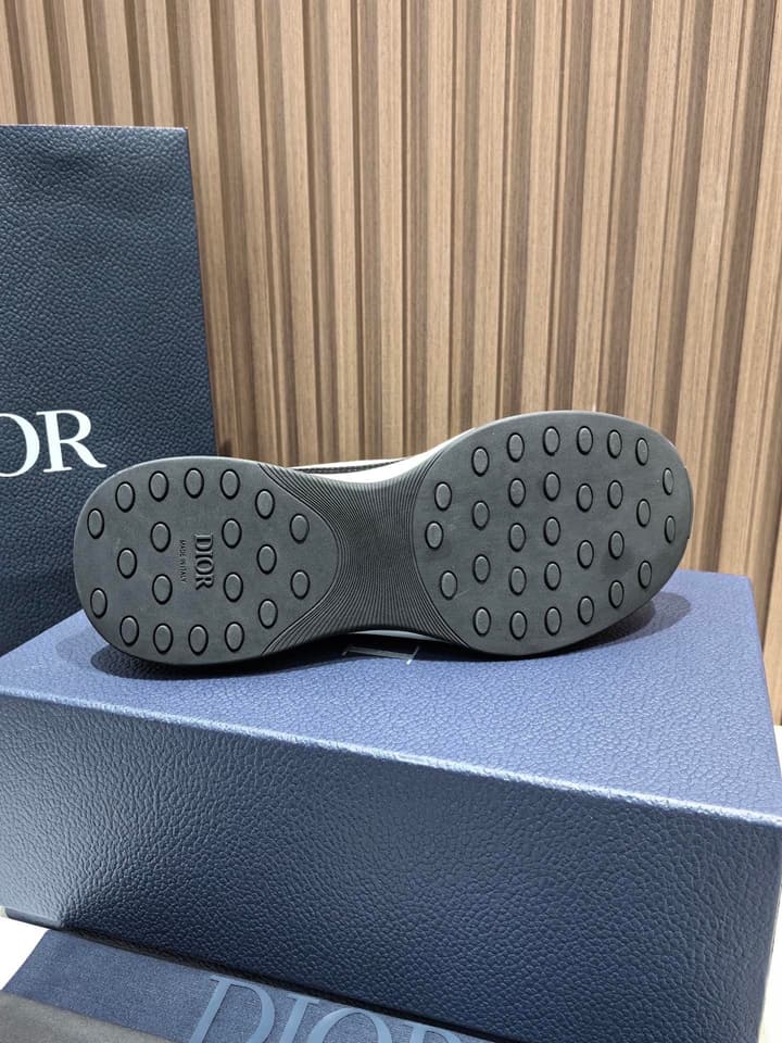 Dior Men's Leather Sneakers – New Collection in All Black
