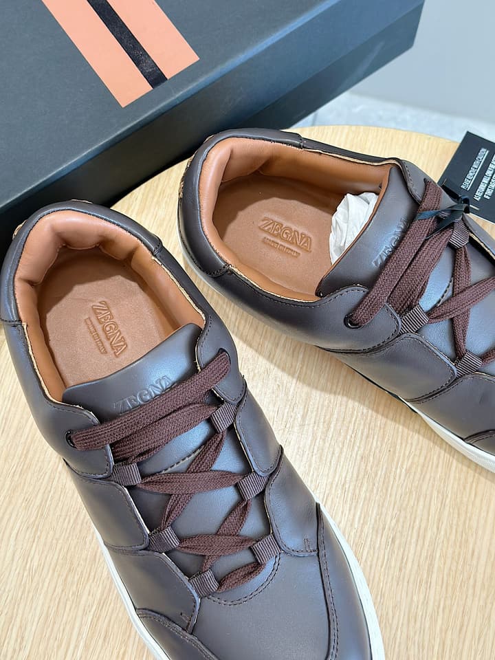 Zegna Tiziano Couture Sneakers in Black With Matching Laces