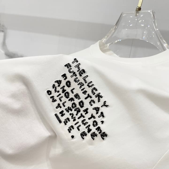 Loewe Cartoon Dog Embroidered T-Shirt in Black