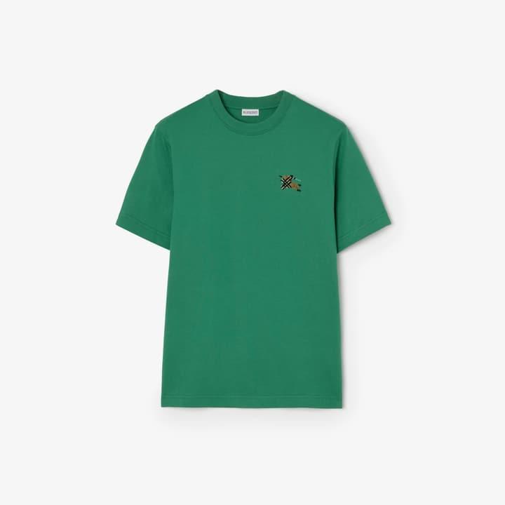 Burberry EKD Embroidered Cotton T-Shirt in Black