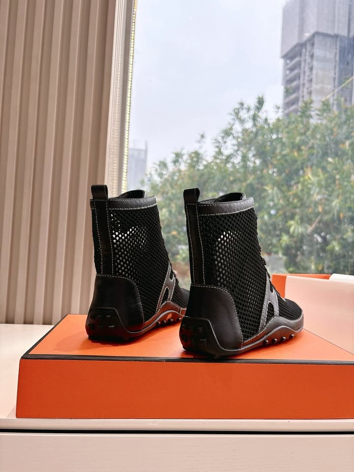 Hermès Bouncing Mesh Sneakers in Black